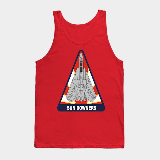 F14 Tomcat - VF111 Sundowners Tank Top by MBK